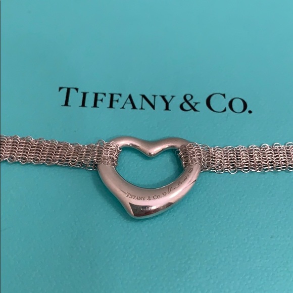 ✨SOLD✨ TCO Elsa Peretti Mesh Open Heart Bracelet - Picture 3 of 4